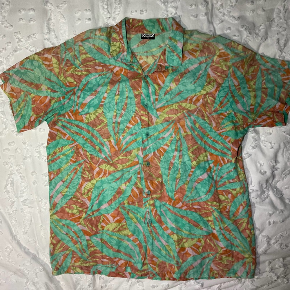 Mens vintage kudos button up shirt